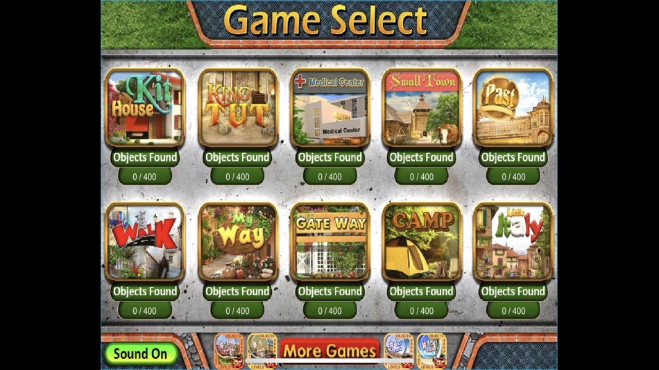 #5. Pack 1 - 10 in 1 Hidden Object (iOS) By: Big Leap Studios