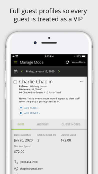 Vemos - Venue Management Screenshot