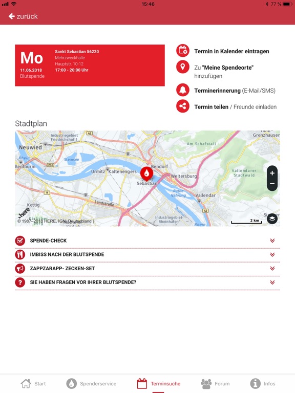 Blutspende iPad screenshot 9 - Medical app