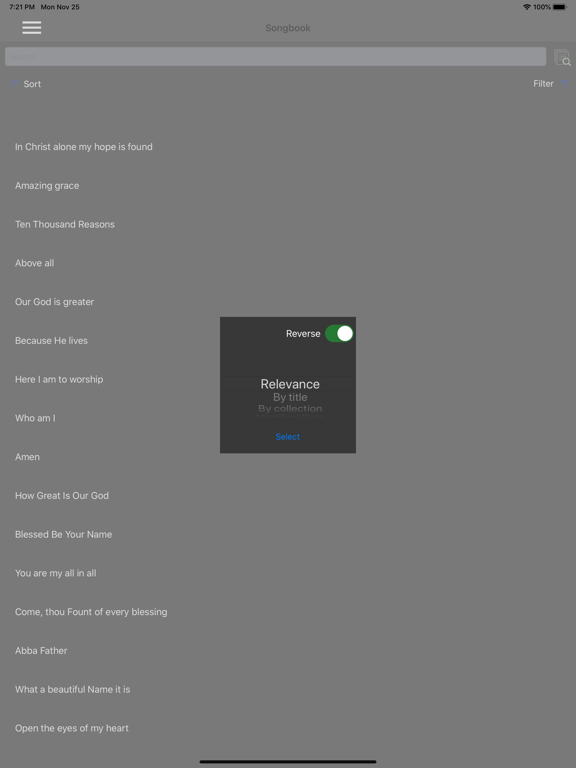 Songbook - Christian iPad screenshot 5 - Entertainment app