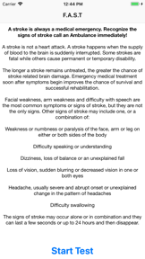 F.A.S.T Stroke Test screenshot