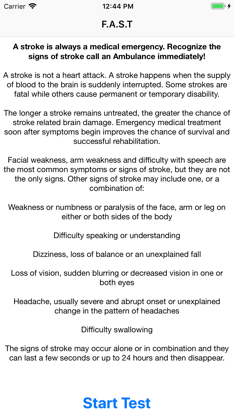 F.A.S.T Stroke Test screenshot 1
