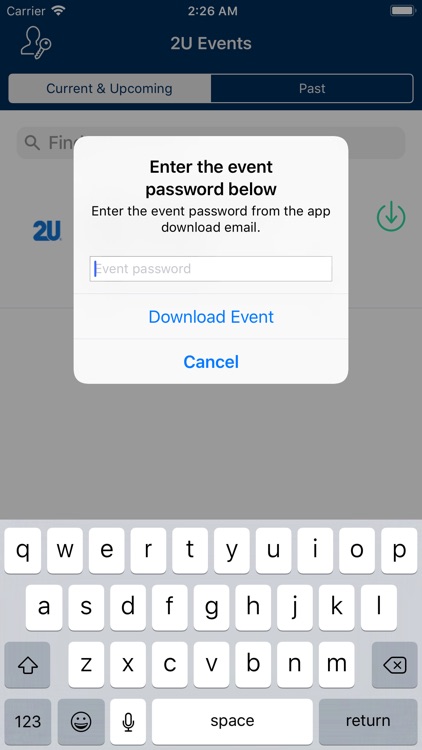 2U Events App