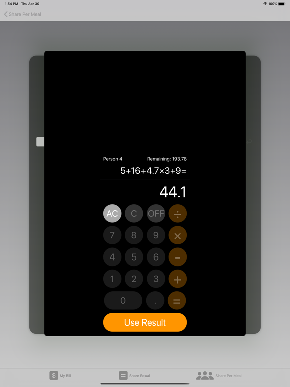 Tip and Split iPad screenshot 7 - Food & Drink app