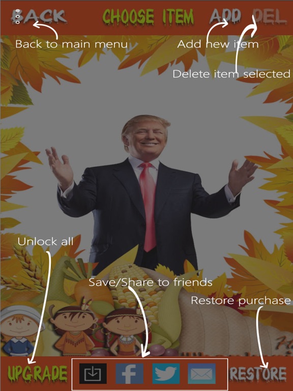 Thanksgiving Greeting Cards ps iPad screenshot 5 - Photo & Video app