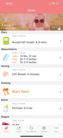 Baby Breastfeeding Tracker: Screenshot 1 von 6