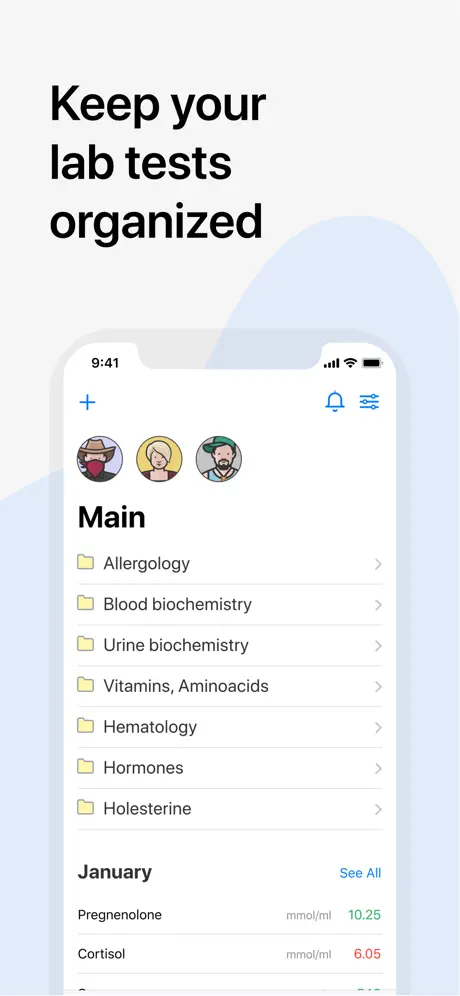Sansara:blood test results app