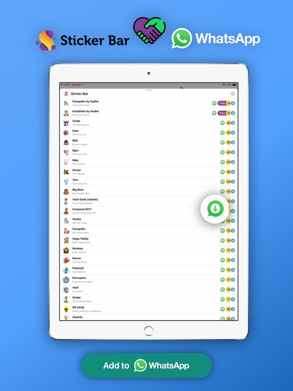 Screenshot #4 pour Sticker Bar: Send Еmotions!
