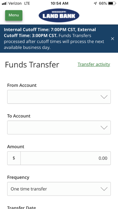 Mississippi Land Ag Banking Screenshot