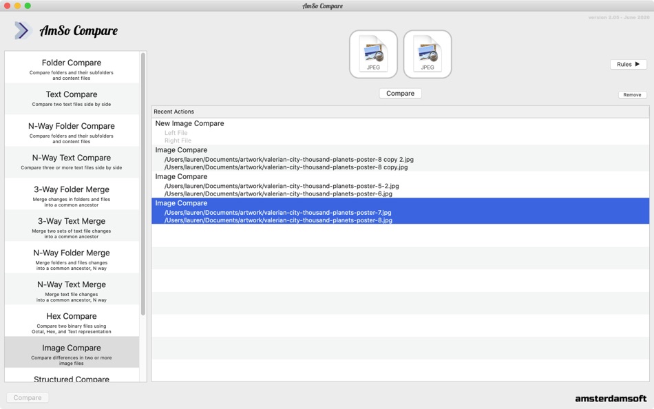 #1. Compare (macOS) 由: Amsterdamsoft LLC