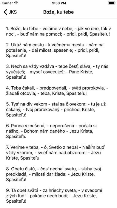 Jednotný Katolícky Spevník Screenshot