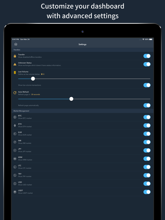 Coingapp: Arbitrage Tracker iPad screenshot 4 - Finance app
