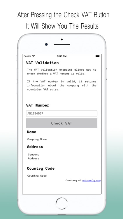 VAT Value Added Tax Validation