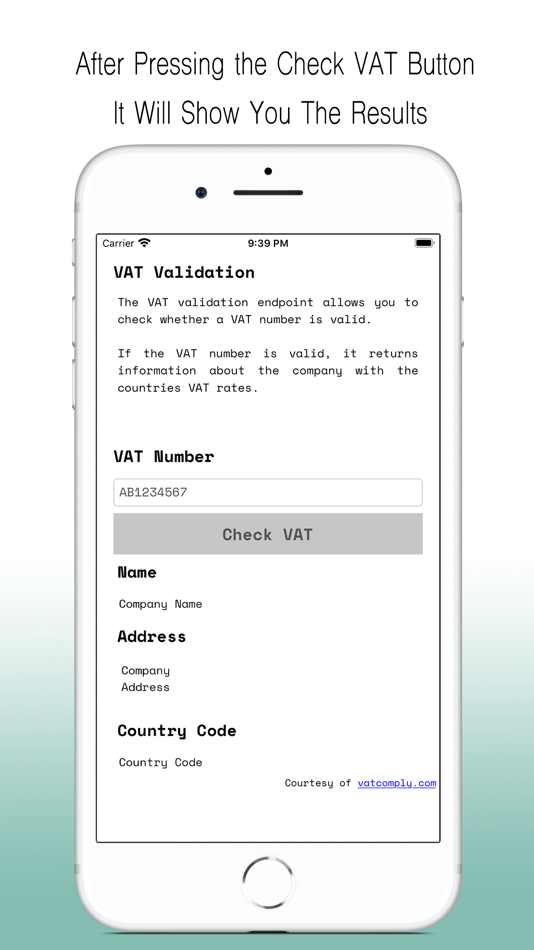 VAT Value Added Tax Validation - 1.0.5 - (iOS)