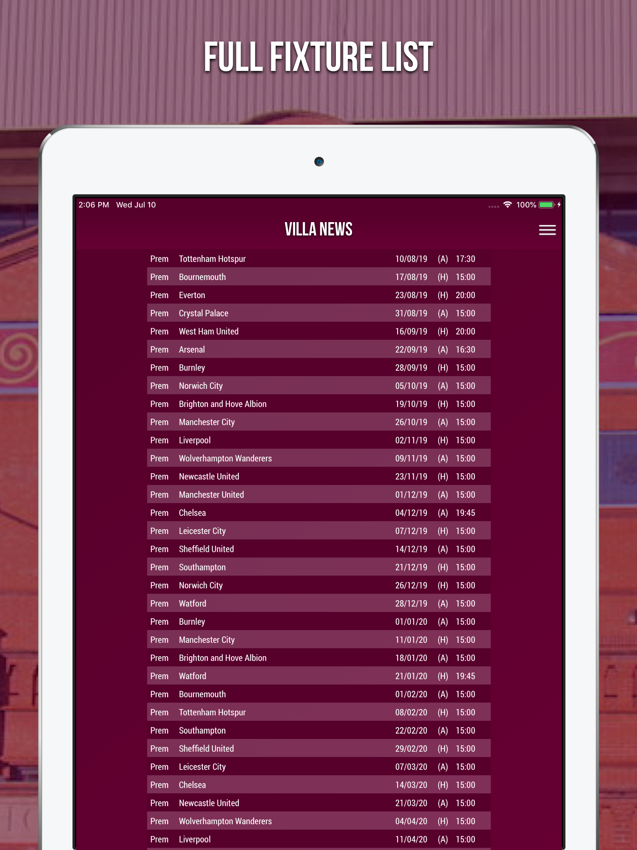 Villa News - Fan App