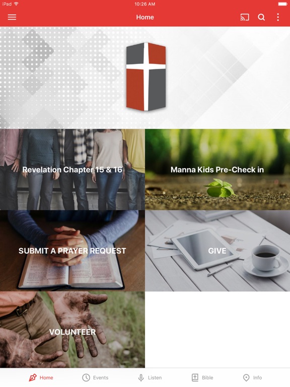 Manna Fellowship Church iPad screenshot 1 - Education app