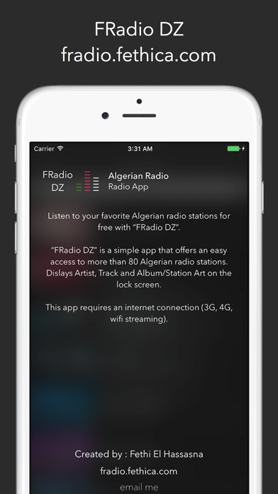 FRadio DZ - Algerian Radio iPhone screenshot 5 - Music app