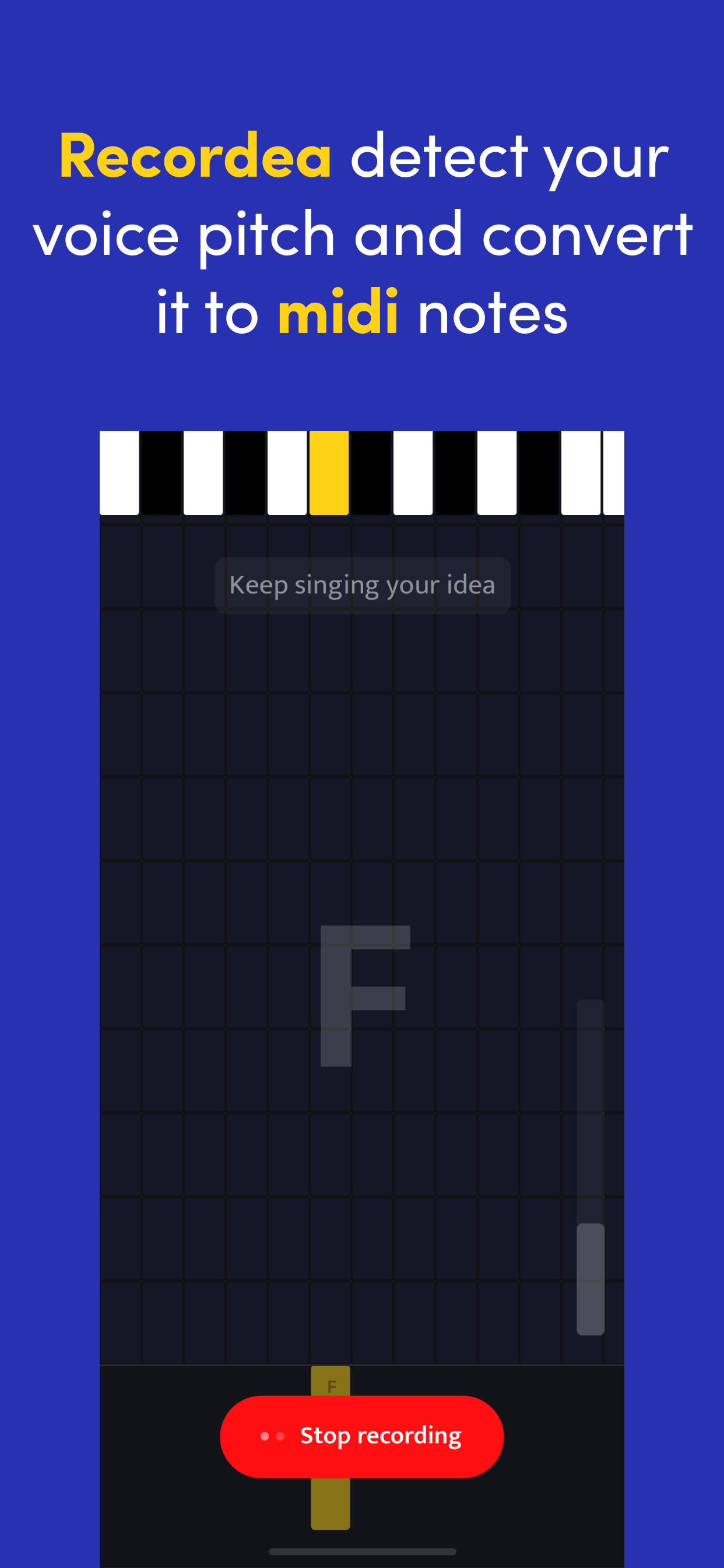Recordea: Voice to midi screenshot 2