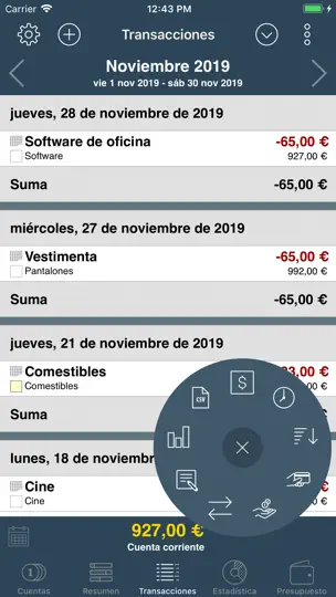 Captura de pantalla de My Budget Book en iPhone 3