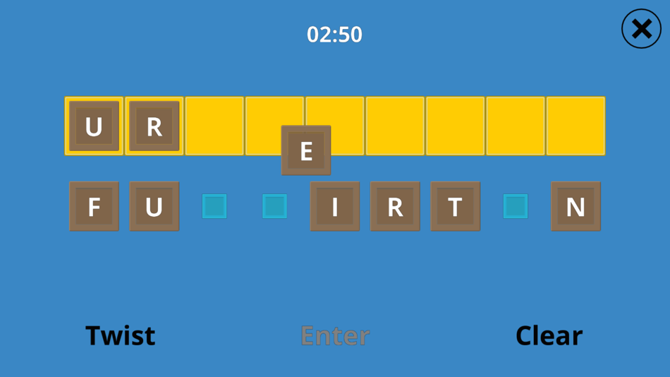 #3. Word Twist Touch (iOS) By: Kevin White