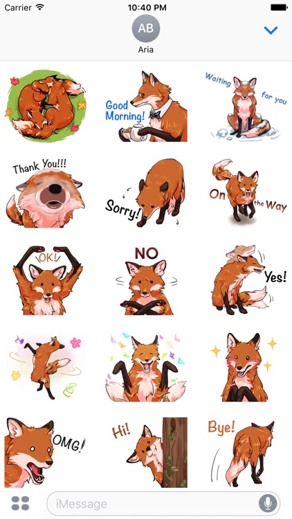 Red Fox FoxMoji Stickers