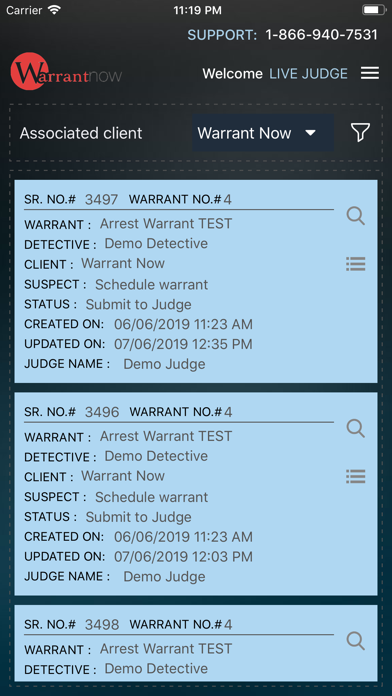 WarrantNow screenshot 2