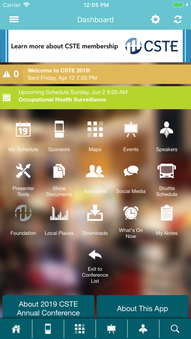 CSTE Annual Conferences screenshot