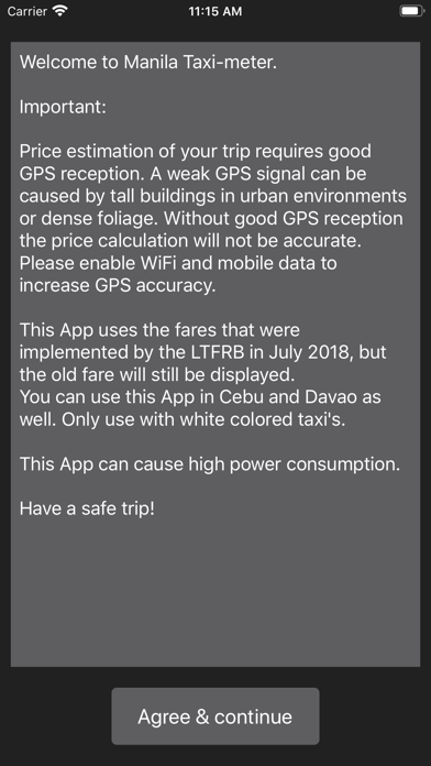 Manila Taxi-meter Screenshot