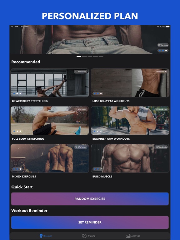 Fitness Men - No Equipment iPad screenshot 8 - Health & Fitness app