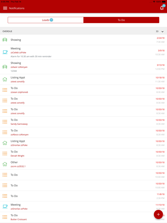 RED CRM iPad screenshot 2 - Productivity app