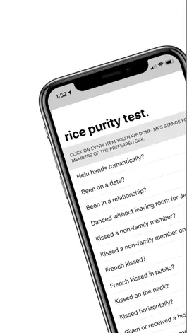 Game screenshot Rice Purity Test - The App hack
