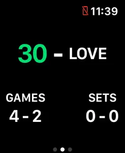 Easy Tennis Score Keeper screenshot #2 for Apple Watch