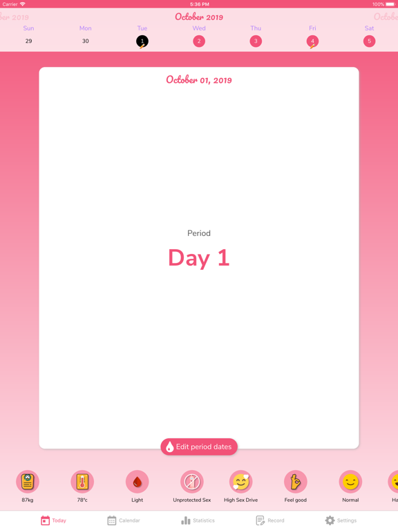 Screenshot #5 pour MyPeriod - Period Tracker