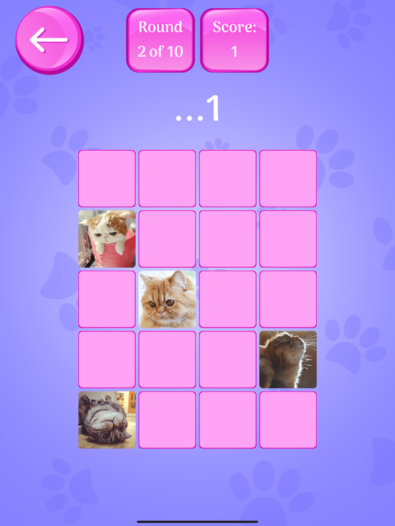 Screenshot #6 pour Cute Cats Memory Match Game