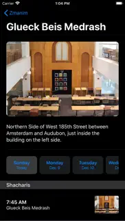 zmanim for yu iphone screenshot 2