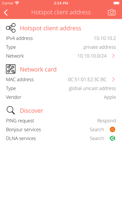 Hotspot Info Screenshot