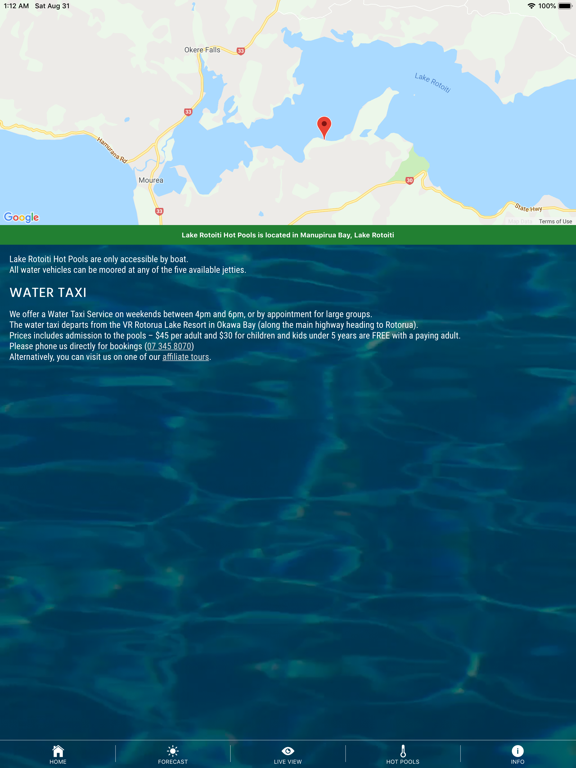 Lake Rotoiti Hot Pools iPad screenshot