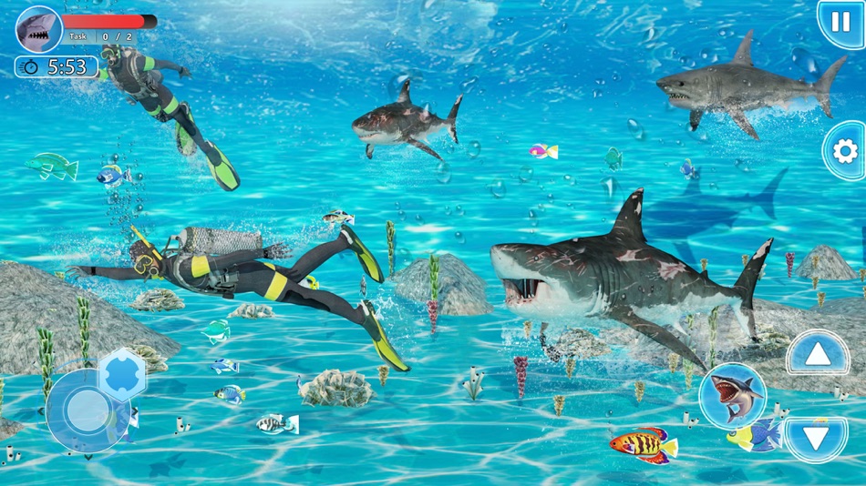 #4. Scuba & Shark Game – Hunting (iOS) 来自: Hafiz Muhammad Sajid