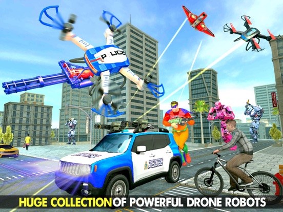 Screenshot #5 pour Police War Drone Robot Game