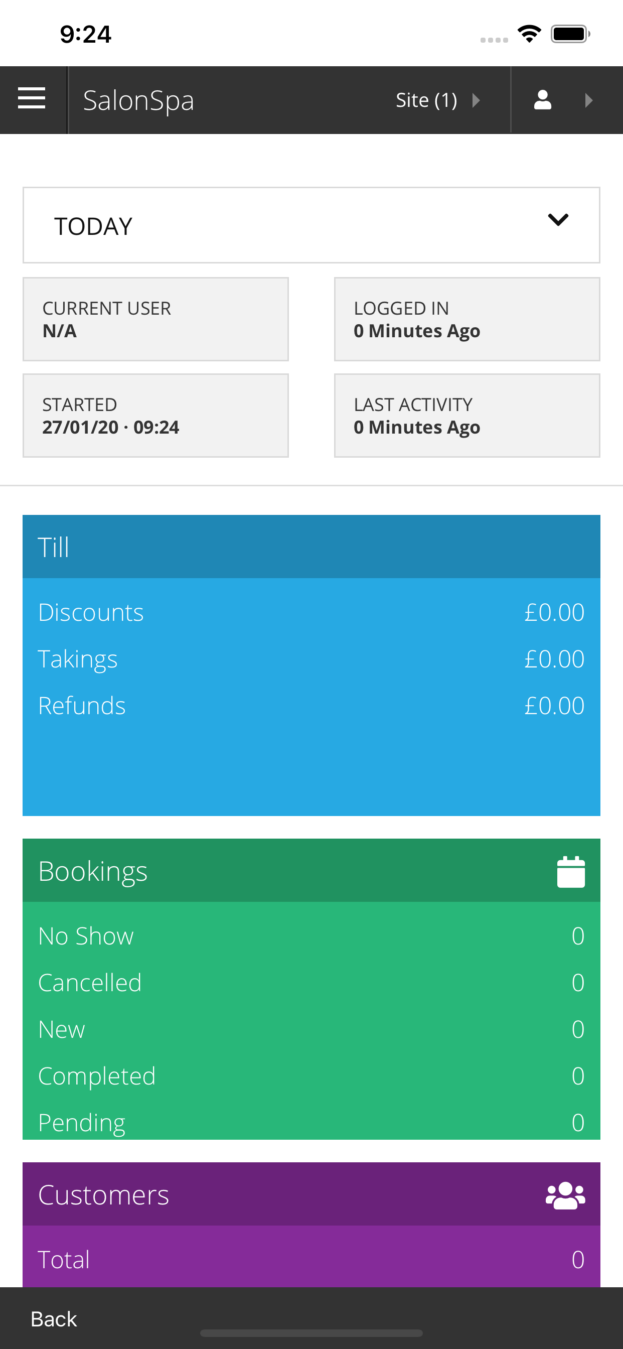 SalonTracker - SiteView