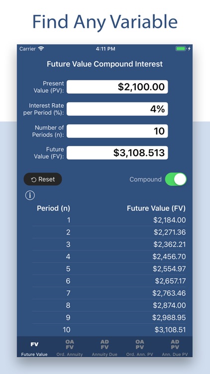 SuperFVCalc: FV, PV, Annuities screenshot-0
