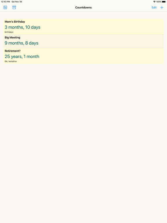 Screenshot #4 pour Super Countdown Tracker