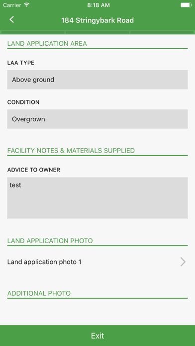 Onsite Management App (OMA) Screenshot