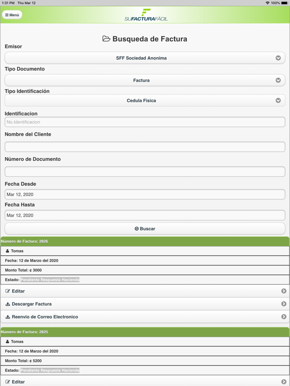 SFF iPad screenshot
