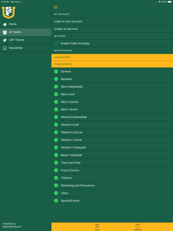 USF Dons iPad screenshot 4 - Sports app