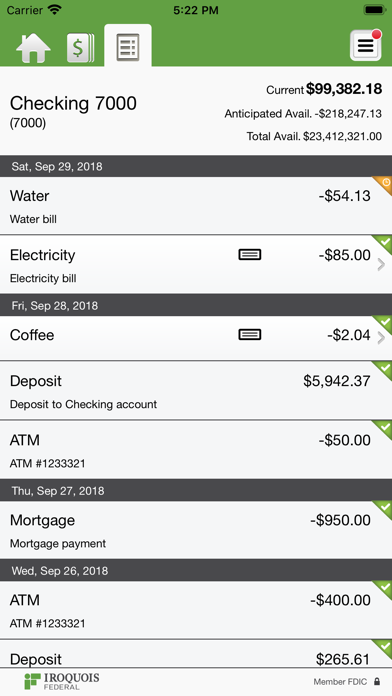 Iroquois Federal Business Screenshot