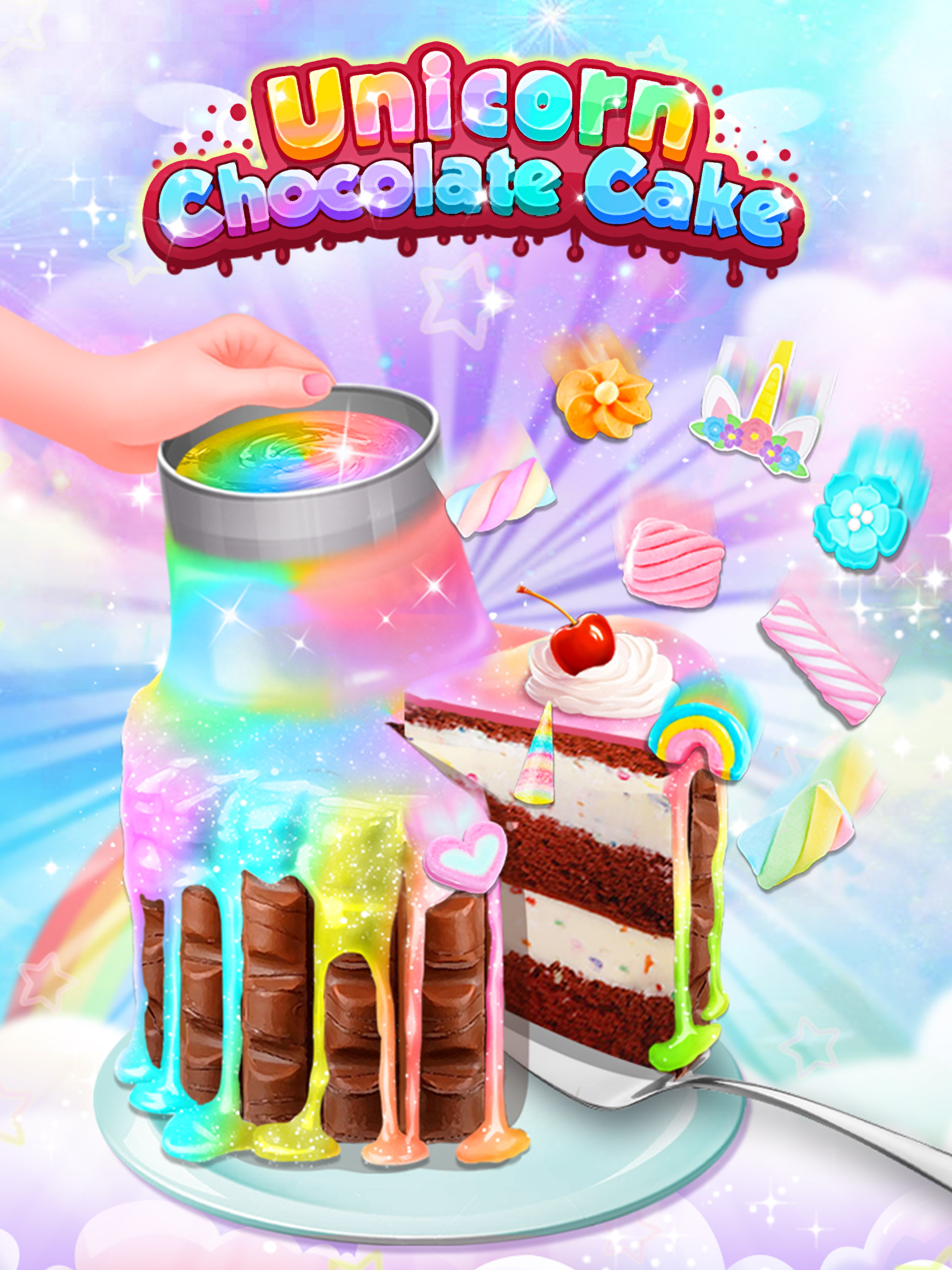 Chocolate Rainbow Cake