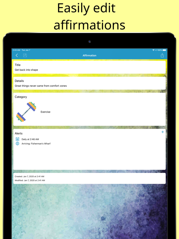 Screenshot #3 for Affirmation Alert