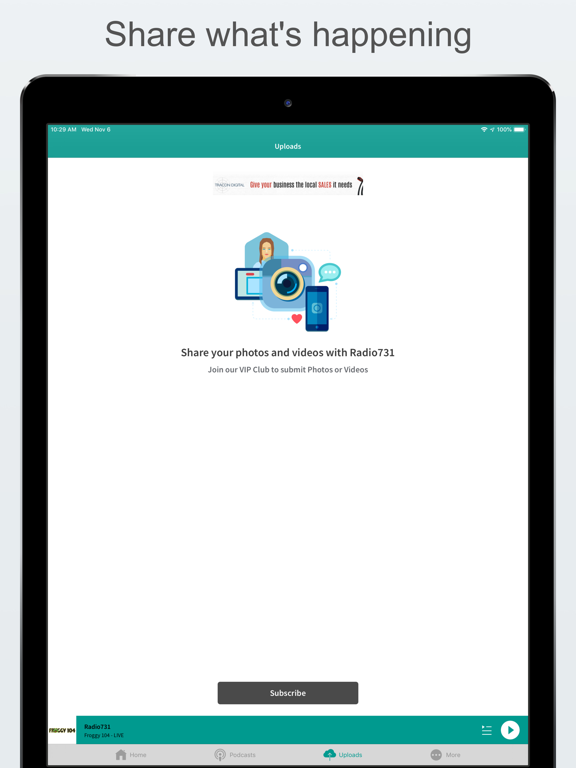 Radio731 iPad screenshot 4 - Music app