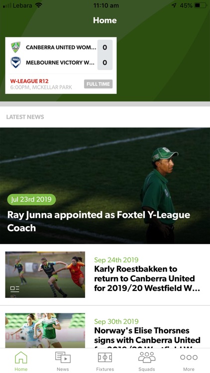 Canberra United Official App